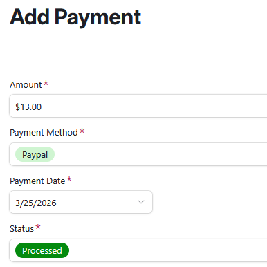 Payments tracking